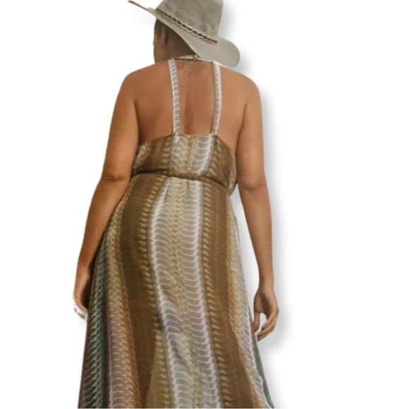 Bar 111 Boho Long Lightweight Halter Summer Dress Size XL Retail $69.00 - Picture 6 of 13